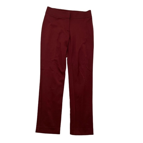 Fuzzi Slim Leg Dress Pants Burgundy Ankle Length - Picture 1 of 9